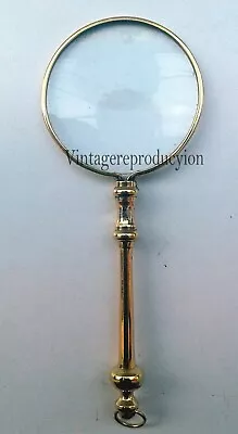 Nautical Vintage Brass Magnifying Glass Table Top Decorative Collectible Gifted • $32.08