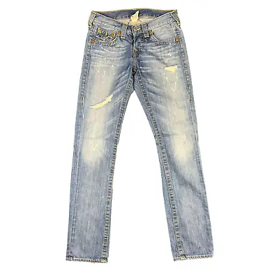 Womens Distressed True Religion Jordan Denim Size 24 • $50