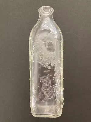 Vintage Clear Glass Baby Bottle W/Embossed Scottie Dogs Hazel-Atlas • $15