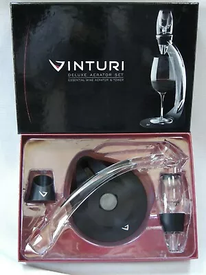 Vinturi Deluxe Aerator Set Essential Wine Aerator & Tower Set Cleaned Sanitized • $21.99