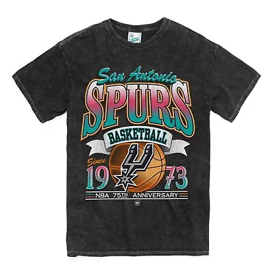 San Antonio Spurs '47 Brand Vintage Tubular Black Logo Men's T-Shirt NWT • $29.99