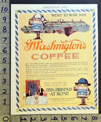 1919 Washington Coffee Military Ww1 Christmas Santa Optometrist Ad Fc3637a*  • $48.95