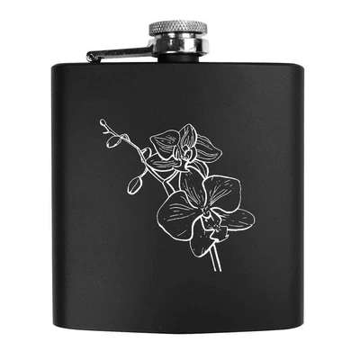 6oz (170ml) 'Orchids In Bloom' Pocket Hip Flask (HP00003936) • £14.99