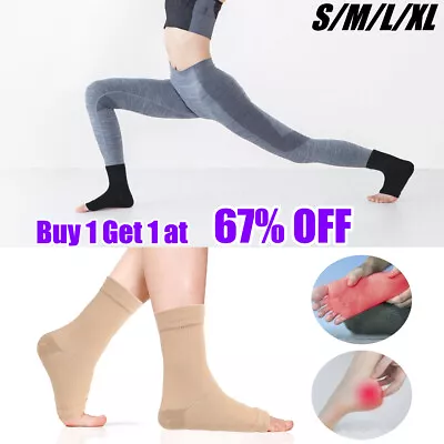 Compression Socks Sports Ankle Support Preventing Varicose Veins Pain Relief UK • £3.64