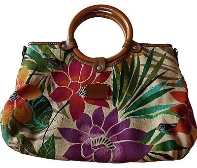 Kim Rogers Floral Purse With Wooden Handles  • $14.99