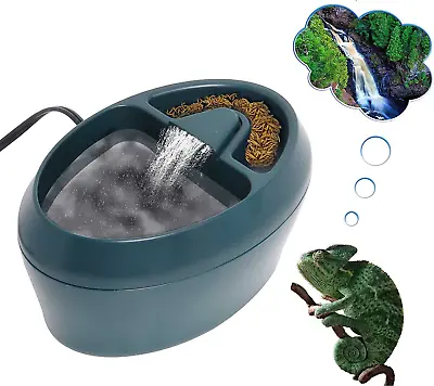 Reptile Chameleon Waterfall Drinking Fountain Food Bowl Water Cantina Dripper • $24.61