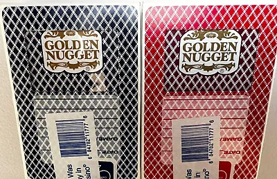 Vintage GOLDEN NUGGET Las Vegas Playing Cards.  1 Red   &  1 Blue Deck • $129