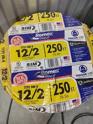 $179 • Buy 12/2 Romex Wire 12-2 AWG 250ft Non Metallic Copper Cable 