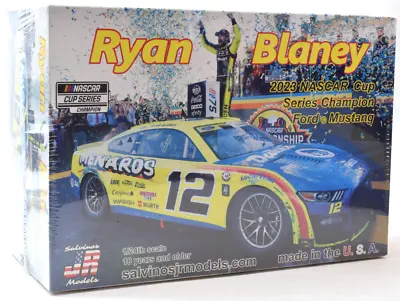 Salvinos JR Models  Menards  Ryan Blaney 2023 Ford Mustang Champion 1/24 Car Kit • $46.99