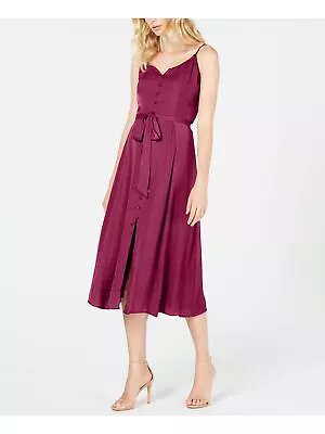 VINCE CAMUTO Womens Maroon Spaghetti Strap V Neck Midi Dress Size: 14 • $14.99