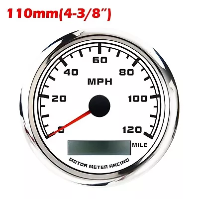 W PRO 4-3/8  110mm GPS Speedometer 120 MPH Waterproof Car Marine Boat Harley • $64.59