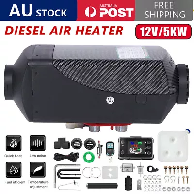 5KW Diesel Air Heater 12V  Tank LCD Remote Control Thermostat Caravan Motorhome • $97.90