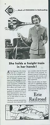 1948 Erie Railroad Teletype Tape Network Map Industrial USA Vintage Print Ad C4 • $11.99