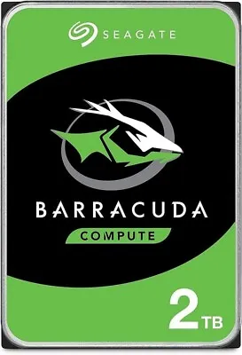 Seagate 3.5  2TB SATA3 BarraCuda Hard Drive 7200RPM 256MB Cache • £64.86