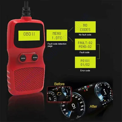 U480 Car Engine Auto Fault Code Reader OBD2 Scan Tool Diagnostic Scanner • £17.95