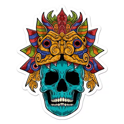 Tribal Mayan Incan Skull Vinyl Decal Sticker Indoor Outdoor 3 Sizes #11580 • $5.95