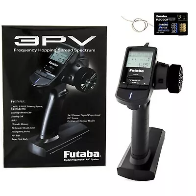 $139.99 • Buy NEW Futaba 3PV 3-Channel RC Car Truck Radio Transmitter W/R203GF S-FHSS Receiver