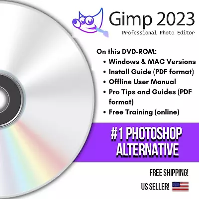 GIMP PRO Photo Editing Software For Windows & MAC - W/ Photo Shop Guide On DVD • $16.99