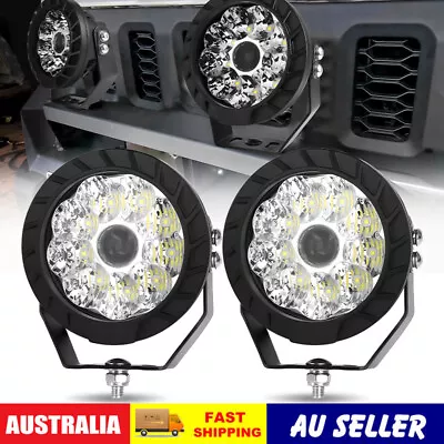 2X 5 Inch Round LED Driving Spot Lights Flood Combo Work Offroad SUV 4WD 4X4 ATV • $128.88