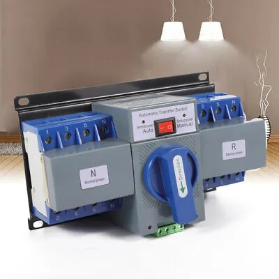 £43.88 • Buy 63A 4P Dual Power Automatic Transfer Switch Mini Generator Power Circuit Breaker
