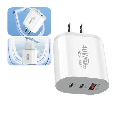 40W USB C Quick Charge EU US Plug PD USB-C Type C USB QC 3.0 IPhone Samsung Mac • $6.50