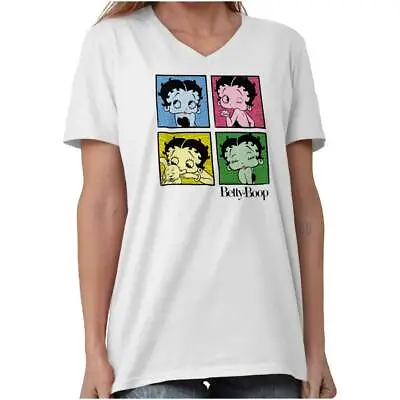 Betty Boop Vintage Retro Collage Cartoon V Neck T Shirts Women V-Neck Tees • $21.99