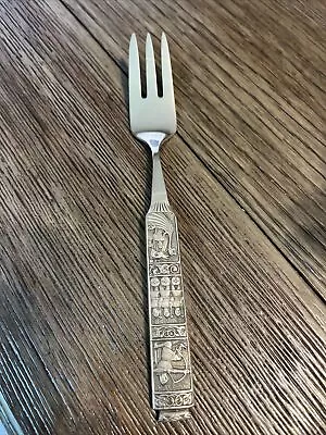 Salad Fork Konge-Tinn Hardanger Pewter King Olav Royal Pewter Viking Scenes • $25.99