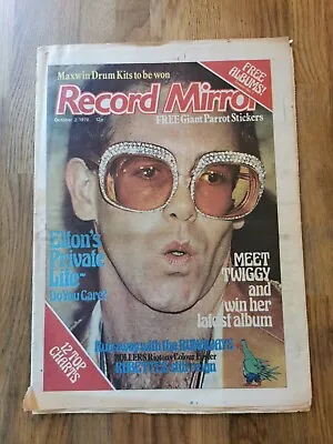 Record Mirror October 2nd 1976 Elton John Cover Bay City Rollers Poster  • $17.41