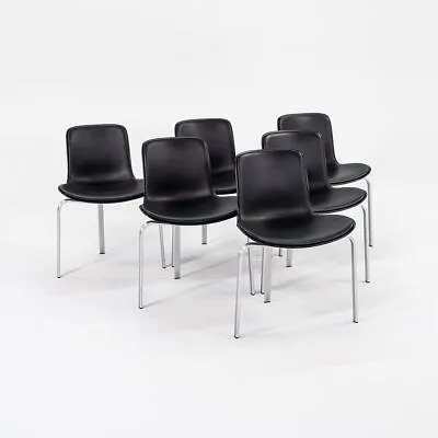 2012 Poul Kjaerholm For Fritz Hansen PK8 Dining Chairs Black Leather 14x Avail • £1767.71