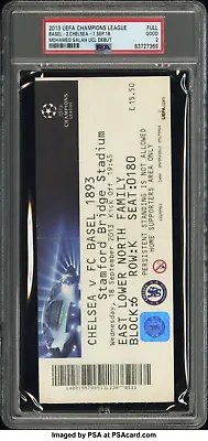 2013 Rookie Mohamed Salah UEFA Champions League Debut Ticket Chelsea V Basel~PSA • $300