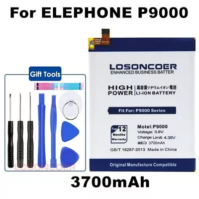 LOSONCOER 3700mAh For Elephone P9000 Battery Batterie Bateria Batterij Accumulat • $47.47