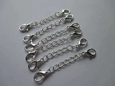 UK  6 X 2inch 50 Mm Silver Extension Necklace/Bracelet Jewellery Extender Chain • £3.75