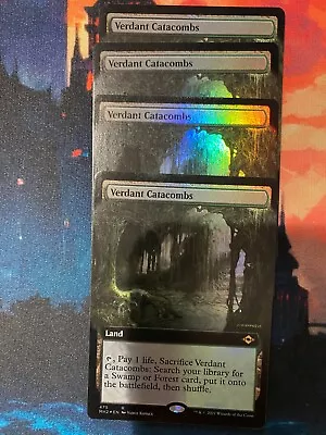 MTG Modern Horizons 2 Verdant Catacombs Extened Art Foil X 4 • $90