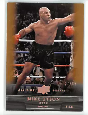 2012 Upper Deck All Time Greats Sports Mike Tyson Gold #92 (27/65) • $0.99