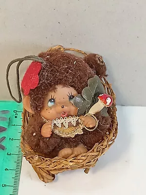 Vintage Sekiguchi Monchhichi Monkey Baby Stroller Cart Plush Doll  Stuffed Toy • $17.50