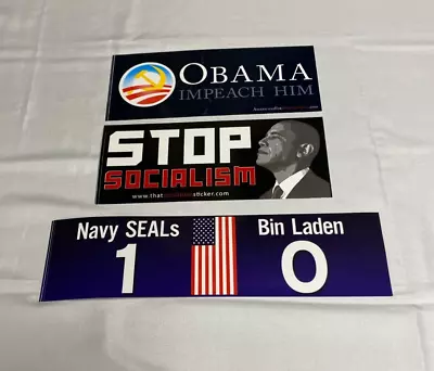 Navy Seals Sticker & 2 Barack Obama  -Political Anti-Obama Bumper Stickers - NEW • $9.75