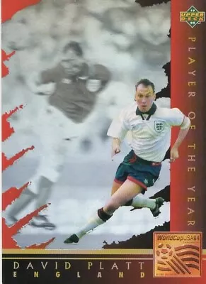 David Platt Player Of The Year Insert Upper Deck WC 94 Contenders (Eng/Germ) • £4.50