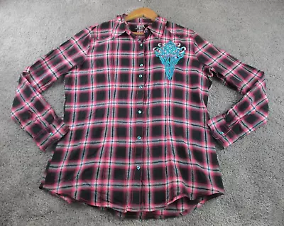 Wrangler Rock 47 Blouse/Shirt XL Long Sleeve Button Up Rodeo Womens Western • $39.99