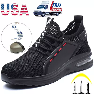 Mens Safety  Steel Toe Shoes Indestructible Work Boots  Breathable Sneakers • $41.39