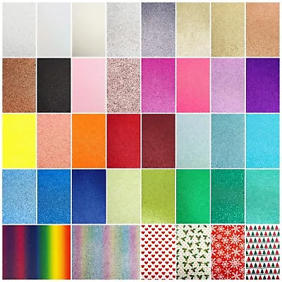 £1.59 • Buy A4 Glitter Card Coloured Premium Quality Low Non Shed 250gsm Crafts Mixed 