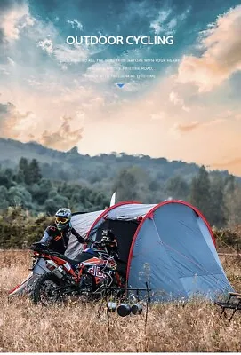 $380 • Buy Motorcycle  Adventure Tent For Camping 2 Person Waterproof 
