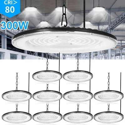 10 Pack 300W UFO LED High Bay Light Shop Industrial Commercial Factory Warehouse • $250.99