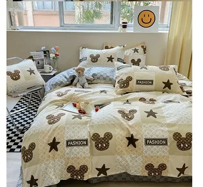 3D Bedding Set Cover Set Mickey Mouse Print Quilt Duvet Cover Free Shipping 4pcs • $46.99