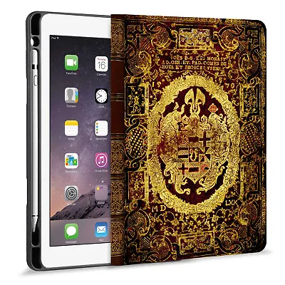 $24.99 • Buy Vintage Book Folio Case Cover Pencil Holder For Ipad Air Pro 10.2 10.5 11 12.9