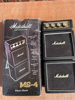 Marshall MS-4  Battery-Powered Mini Micro Full Stack 5W Guitar Amplifier -... • £15