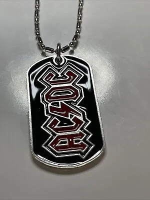 AC/DC Logo DogTag Necklace: Mint Condition Vintage 2002 Licensed 30” Chain. • £33.64