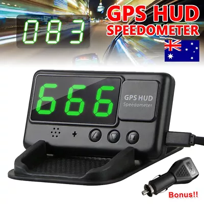 GPS Speedometer Heads Up Display Car Truck Hud Speedo Warning Speed Projector AU • $33.95