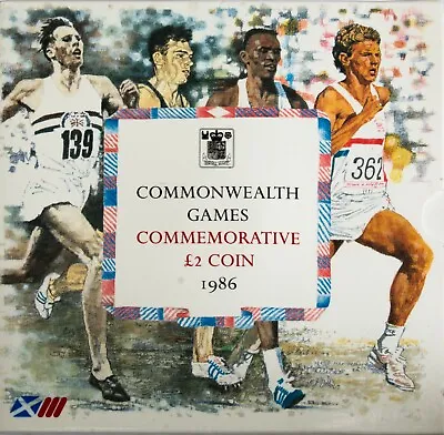 1986 £2 - Commonwealth Games Two Pounds - Brilliant Uncirculated - Bu Coin Pack • £6.99