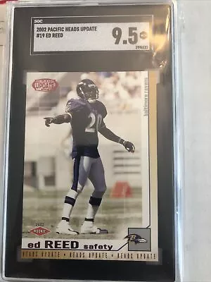 2002 Pacific Heads Update Ed Reed Rookie RC #19 SGC 9.5 MT Ravens • $44.99