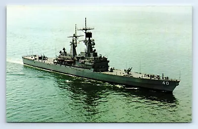 U.S.S. MISSISSIPPI CGN-40 Guided Missile Cruiser Navy Ship Postcard C1978 • $3.99